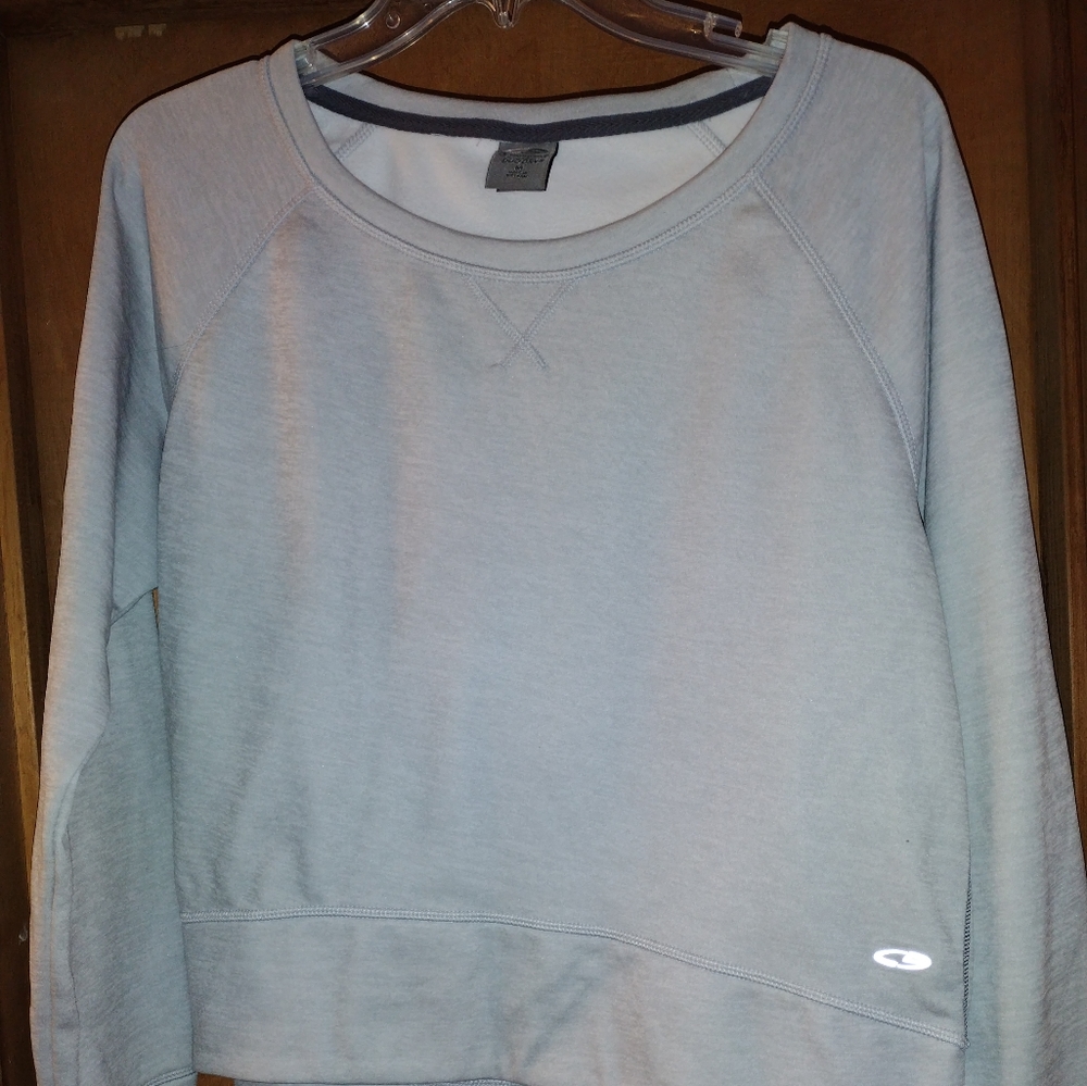🙂Women's Champion Long Sleeve Gray Athletic Top Size Small